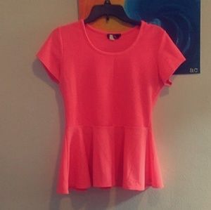 Neon Fit and Flare Blouse